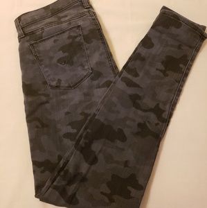 Hudson Grey Camouflage Krista Super Skinny Jeans